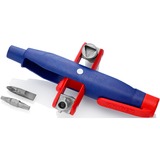 KNIPEX Stift-Schaltschrankschlüssel 00 11 07, Steckschlüssel blau/rot, Länge 145 mm