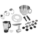 Medion Life 3-in-1 Digitale Küchenmaschine MD18430 grau, 1.200 Watt, 5 Liter Schüssel, inkl. Fleischwolf und Mixeraufsatz
