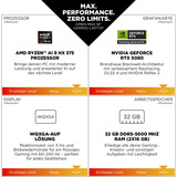 OMEN MAX 16-ak0174ng, Gaming-Notebook schwarz, AMD Ryzen AI 7 350, NVIDIA GeForce RTX 5070 Ti, 32 GB DDR5, 1 TB (1 TB null), ohne Betriebssystem