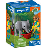 PLAYMOBIL 72092 Animals & Friends Zoo: Elefantenbaby und Pflegerin, Konstruktionsspielzeug 