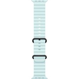Apple 49 mm Ocean Armband, Uhrenarmband hellblau/schwarz