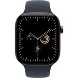 Apple Watch Series 12, Smartwatch Titan Natur, 46 mm, Sportarmband Navyblau, M/L, Cellular