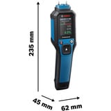 Bosch Holzfeuchtemesser GMP 2-15 Professional blau/schwarz, 2x Batterien, Tasche