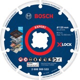 Bosch X-LOCK Diamanttrennscheibe EXPERT Diamond Metal Wheel, Ø 125mm Bohrung 22,23mm