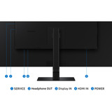 SAMSUNG ViewFinity S37D702EAU, LED-Monitor 94 cm (37 Zoll), schwarz, UltraHD/4K, VA, HDMI, DP