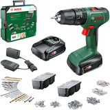 Bosch Heimwerken & Garten Akku-Schlagbohrschrauber EasyImpact 18V-40 + SystemBox grün/schwarz, 2x Li-Ionen Akku 1,5Ah, POWER FOR ALL ALLIANCE