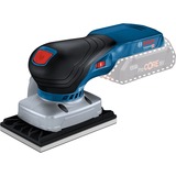 Bosch Professional Akku-Schwingschleifer GSS 18V-13 Professional solo blau/schwarz, ohne Akku und Ladegerät, in L-BOXX, 3 Schleifplatten