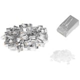 Digitus CAT.6 Modularstecker für Rundkabel, geschirmt, 100 Stück Pass through Stecker