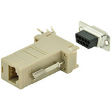 Digitus RS 232 Adapter beige, DSUB9 Stecker auf RJ45 Buchse
