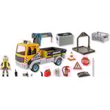 PLAYMOBIL 71750 Action Heroes Baustellen-LKW mit Kran, Konstruktionsspielzeug 
