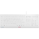 CHERRY STREAM PROTECT KEYBOARD, Tastatur weiß, DE-Layout, Cherry SX-Scherentechnologie