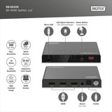 Digitus 8K HDMI Splitter, 1x2 schwarz, mit Downscaler