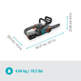 GARDENA Akku-Kettensäge PowerSaw 250/18V P4A solo grau/türkis, ohne Akku und Ladegerät, POWER FOR ALL ALLIANCE