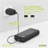 goobay Schnelllade-Powerbank 20.000 mAh schwarz, PD, Quick Charge 3.0, Super Charge