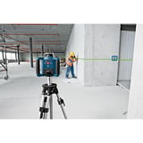 Bosch Professional Rotationslaser GRL 300 HVG Professional, mit Halterung blau/schwarz, grüne Laserlinie, mit Laser-Empfänger LR 1, VARTA Ladegerät + Akkus, in L-BOXX