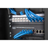 Digitus 10" Rangierpanel für Netzwerk- und Serverschränke, Kabelführung schwarz, 3 Ringe, 1HE