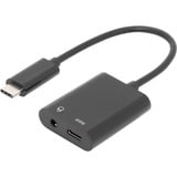 Digitus USB-C Adapter auf USB-C + 3,5mm Klinke schwarz