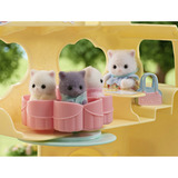 EPOCH Traumwiesen Sylvanian Families - Erlebniskindergarten Bus Regenbogen, Konstruktionsspielzeug 
