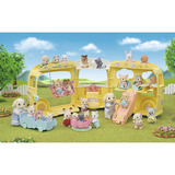 EPOCH Traumwiesen Sylvanian Families - Erlebniskindergarten Bus Regenbogen, Konstruktionsspielzeug 
