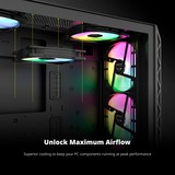 Montech HP140 ARGB PWM 140x140x25, Gehäuselüfter schwarz, 3er Pack, 140 mm
