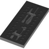 Wera 9827 Schaumstoffeinlage für 8007 A VDE Zyklop Set 1, leer schwarz/grau, für Tool Rebel Werkstattwagen