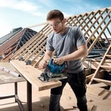 Bosch Professional Akku-Handkreissäge GKS 18V-57-2 Professional blau/schwarz, 2x Li-Ion Akku ProCORE18V 5,5Ah, in L-BOXX