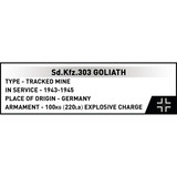 COBI Goliath Tracked Mine Warsaw Uprising, Konstruktionsspielzeug Maßstab 1:28