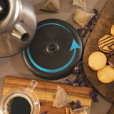 Cecotec Thermosense 620 Retro Steel, Wasserkocher edelstahl/schwarz, 2.200 Watt, 1,7 Liter