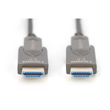 Digitus HDMI / Micro HDMI AOC Hybrid Glasfaserkabel, UHD 4K schwarz, 10 Meter, abnehmbare Stecker