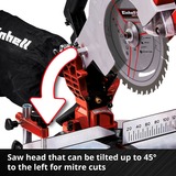 EINHELL Power X-Change Akku-Kapp-und Gehrungssäge TE-MS 18/210 Li-Solo, 18Volt rot/schwarz, ohne Akku und Ladegerät