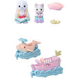 EPOCH Traumwiesen Sylvanian Families - Freizeitpark Spielset Wellenritt, Konstruktionsspielzeug 