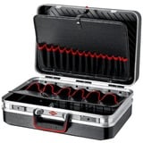 KNIPEX Werkzeugkoffer "Vision24" 00 21 20 LE, Werkzeugkiste schwarz, Umlaufender Doppel-Aluminiumrahmen