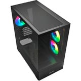 Sharkoon MK6 RGB Generalüberholt, Tower-Gehäuse schwarz, Tempered Glass x 2