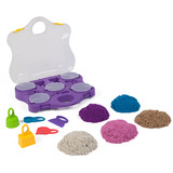 Spin Master Kinetic Sand - Farbspiel Koffer, Spielsand 