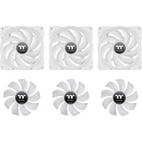 Thermaltake SWAFAN EX12 RGB PC Cooling Fan White TT Premium Edition, Gehäuselüfter weiß, 3er Pack, inkl. Controller, 120 mm