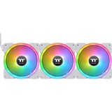 Thermaltake SWAFAN EX12 RGB PC Cooling Fan White TT Premium Edition, Gehäuselüfter weiß, 3er Pack, inkl. Controller, 120 mm