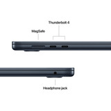 Apple MacBook Air (15") 2025 CTO, Notebook schwarz, 32 GB, 1 TB (1 TB SSD), M4, Amerikanisch