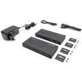 Digitus 4K HDBaseT 2.0 HDMI KVM Extender Set, HDMI Verlängerung schwarz, 150 m