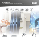 Digitus Professional Cat.7a S/FTP Verlegekabel Duplex, Cca gelb, 500 Meter Trommel