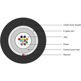 Digitus Verlegekabel A/I-DQ(ZN)BH 9/125µ OS2 12F Dca schwarz, 1 Meter