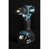 Makita Akku-Bohrschrauber mit Wechselkopfsystem DDF491Z, 18Volt blau/schwarz, ohne Akku und Ladegerät, mit Schnellspannbohrfutter