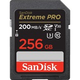 SanDisk Extreme PRO 256 GB SDXC, Speicherkarte schwarz, UHS-I U3, Class 10, V30