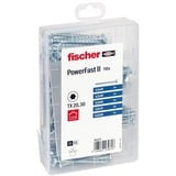 fischer Meisterbox PowerFast II Pan Head VG TX, Schrauben-Set 110 Teile, Vollgewinde, verzinkt