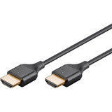 goobay Slim High-Speed-HDMI-Kabel mit Ethernet, 4K @ 60Hz schwarz, 2 Meter