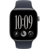 Apple Watch Series 12, Smartwatch grau, Aluminium, 42 mm, Sportarmband Navyblau M/L