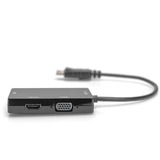 Digitus 3in1 Adapter/Konverter DisplayPort > DisplayPort + HDMI + DVI + VGA schwarz, 20cm 