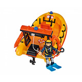 Simba Feuerwehrmann Sam Neptune Boot mit Figur, Spielfahrzeug 