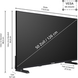Telefunken QU50VP750S, QLED-Fernseher 127 cm (50 Zoll), schwarz, UltraHD/4k, Smart TV, Tripple-Tuner, VIDAA-Betriebssystem