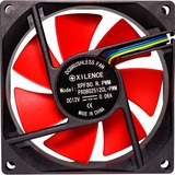 Xilence Performance C PWM Serie 80x80x25, Gehäuselüfter schwarz/rot, 80 mm