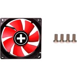 Xilence Performance C PWM Serie 80x80x25, Gehäuselüfter schwarz/rot, 80 mm